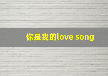 你是我的love song